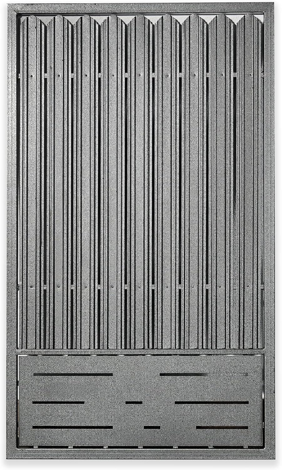 Metallische Flügeltore, 100 x 170 cm, Grau, Gartentür Zauntor Zauntür Gartentür Hoftor Tor Gartentor