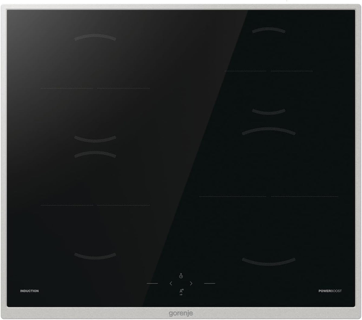 Gorenje Kochfeld, Schwarz/Silber, GI6400BX Induktions herdgebunden