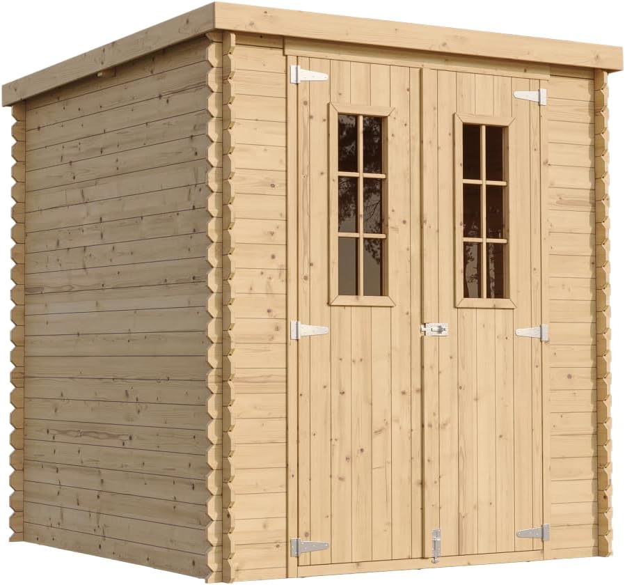 TIMBELA Gerätehaus, Holz, Gartenhaus - Geräteschuppen - mit Boden Imprägnierte
