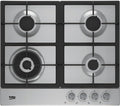 Beko Kochfeld, Silber/Schwarz, HIAW 64225 SX Eingebaut Gas Edelstahl