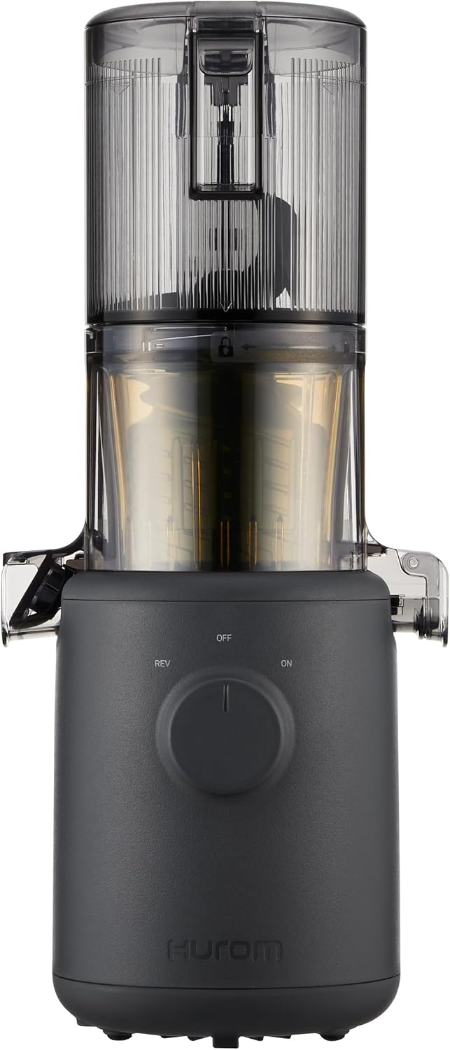 Hurom Mastizier-Entsafter mit einer Schnecke, Anthrazit, Slow Juicer, Entsafter Gemüse und Obst, H310, 150 Watt