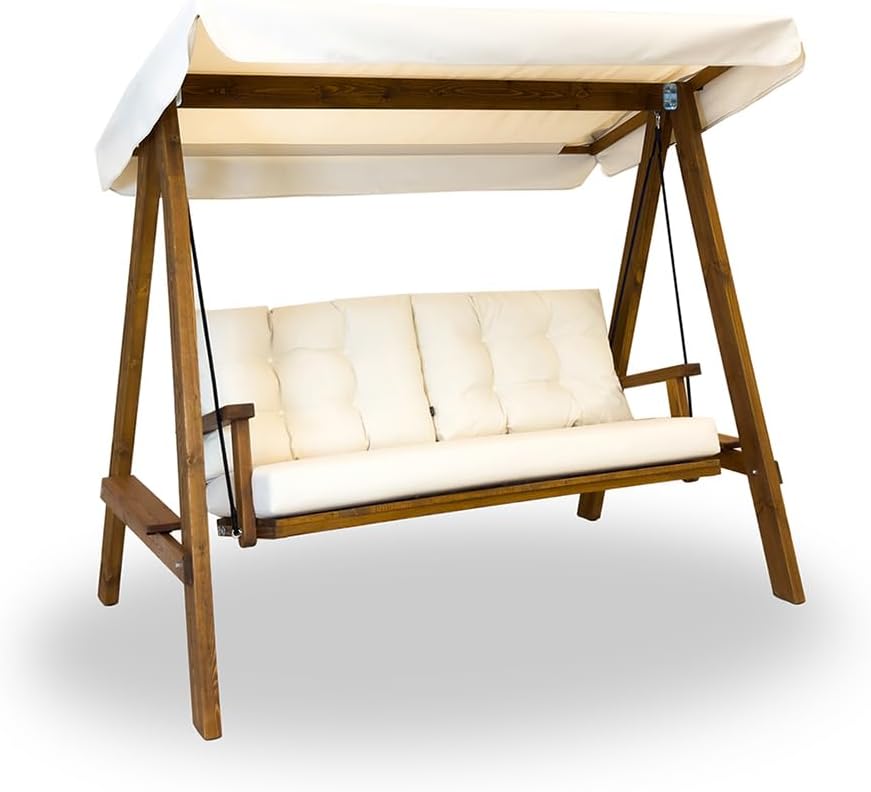 WESTMANN Mülltonnenbox, 203x116x180 cm, Beige/Braun, Holz Hollywoodschaukel Pera 2000, Beige