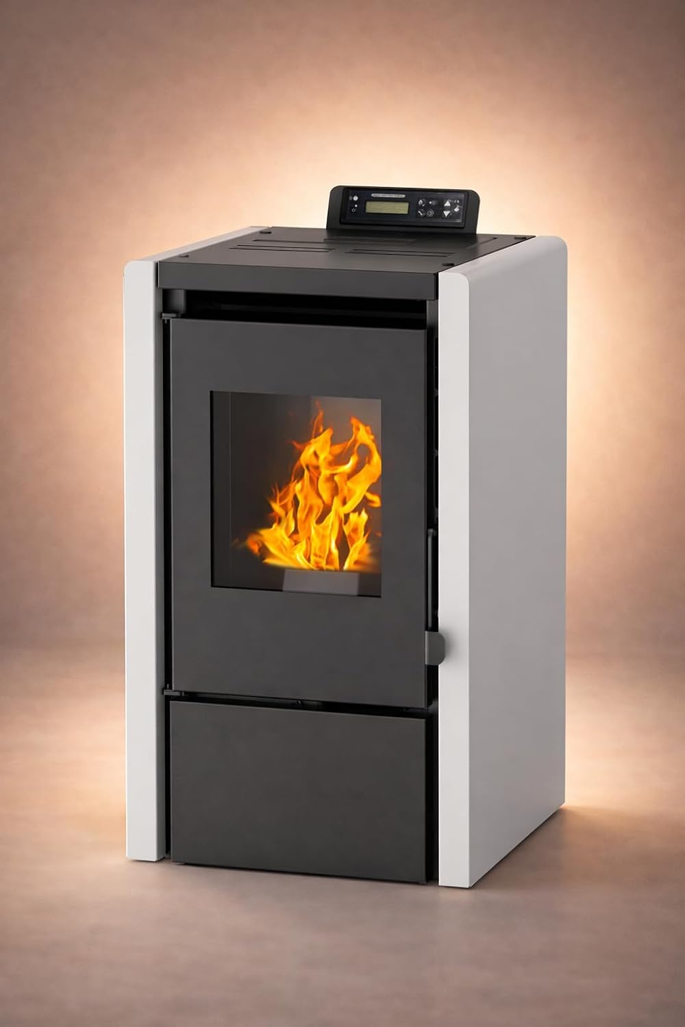 Nemaxx Pelletheizungen, 5,3 kW, 120 m, Grau, ® PC5 Pelletofen A+ bis ³, Chrono & ECO-Modus, WiFi Ready (App optional)