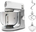 Kenwood Universalküchenmaschinen, 5 l, Weiß/Silber, kMix KMX750WH Küchenmaschine, Edelstahl Schüssel, Safe-Use-Sicherheitssystem