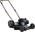 SENIX Rasenmäher, 53.3 cm, Schwarz/Blau, Gasdruck- mit 140ccm 4-Takt Briggs & Stratton Motor, Mulchen und Seitenauswurf