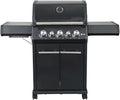 SANTOS Gasgrill, Schwarz, S-318-800 Grad Infrarot-Zone & Heckbrenner - ausziehbares