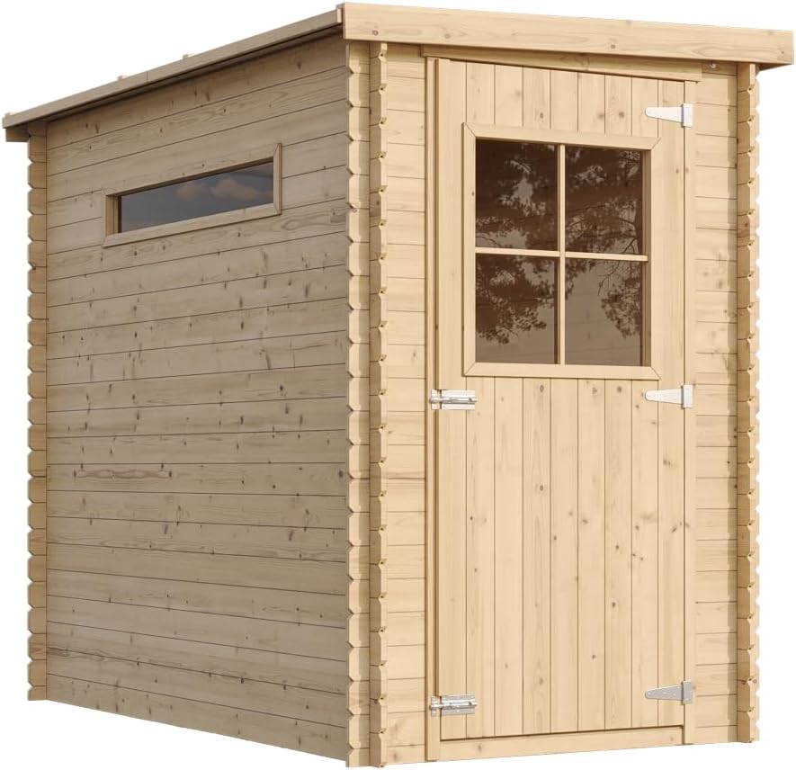 Gerätehaus TIMBELA, Holz, Gartenhaus - Geräteschuppen - B144xL239xH198 cm/ 2.63 m2