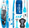 Bluefin SUP SUP-Board, Blau/Schwarz/Weiß, Inflatable Stand Up Paddle Board, Fiberglass Paddle, Kayak Conversion Kit