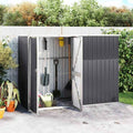 Woonisher Gerätehaus, 225x89x161 cm, Verzinkter Stahl, Metall, Anthrazit/Silber