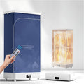 UPLTOE Wäschetrockner, ca. 500 Liter, 2000 Watt, 2000w, Blau/Weiß, Automatisch Faltbar Tragbar Elektrischer