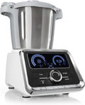 Klarstein Universalküchenmaschinen, 1000 W, 2,5 L, Silber/Weiß, GrandPrix - Küchenmaschine Multifunktional, Küchenmaschine mit Fleischwolf