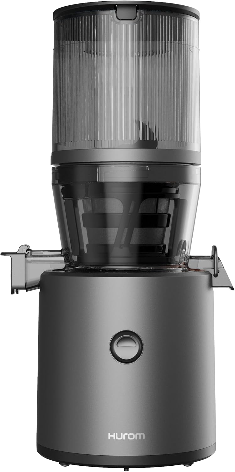Hurom H330P Mastizier-Entsafter mit einer Schnecke, 2 L, Titangrau, Slow Juicer, Entsafter Gemüse und Obst, H320N