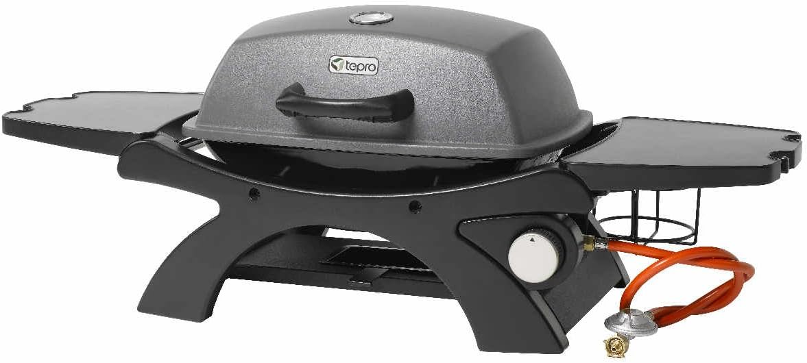 tepro Gasgrill, 102 x 46,2 x 38 cm, 3,2 kW, Anthrazit/Schwarz, Tisch Abington (klein), 1 Brenner mit max. Leistung