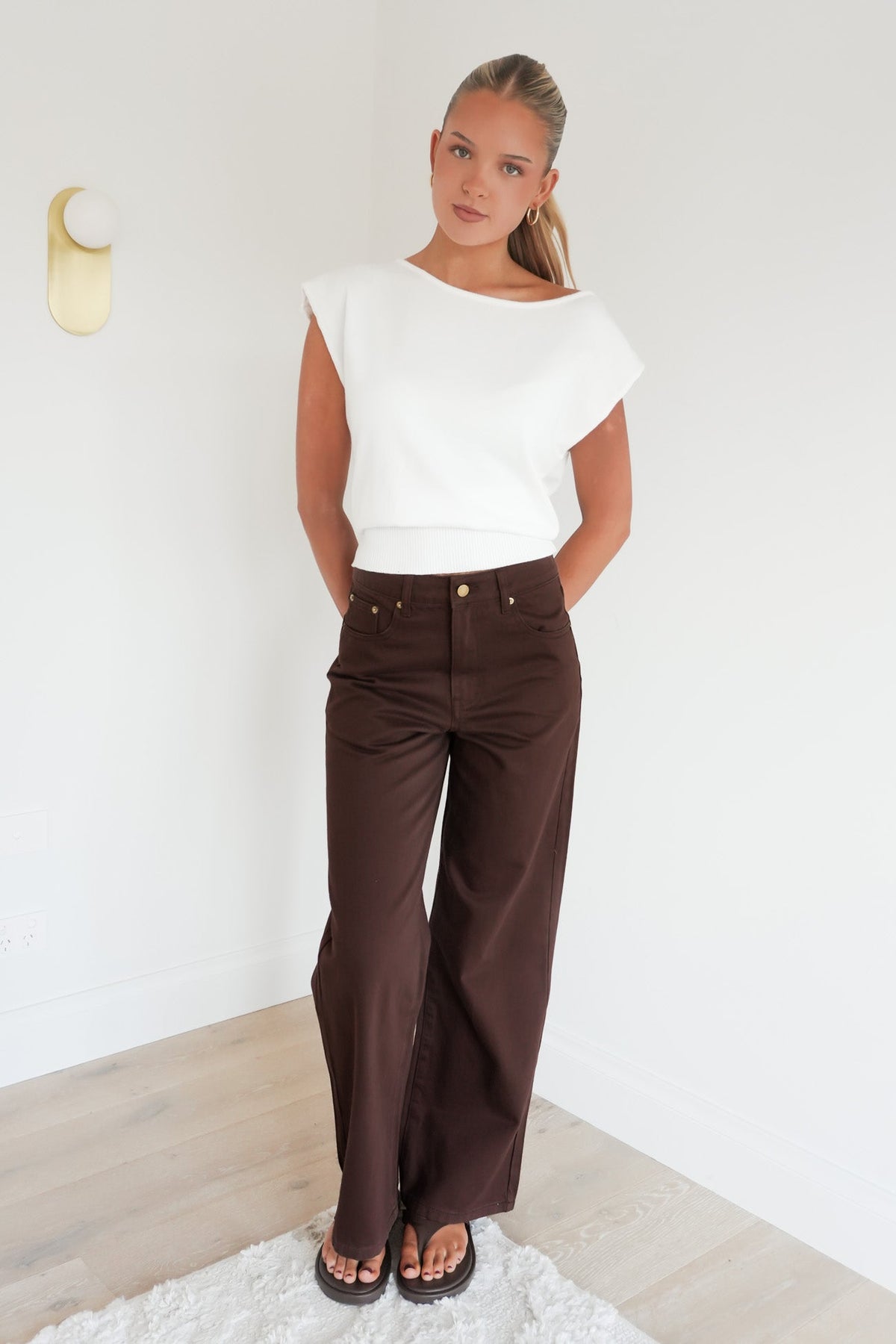 Adele Boyfriend Jeans Braun – Farbe Braun