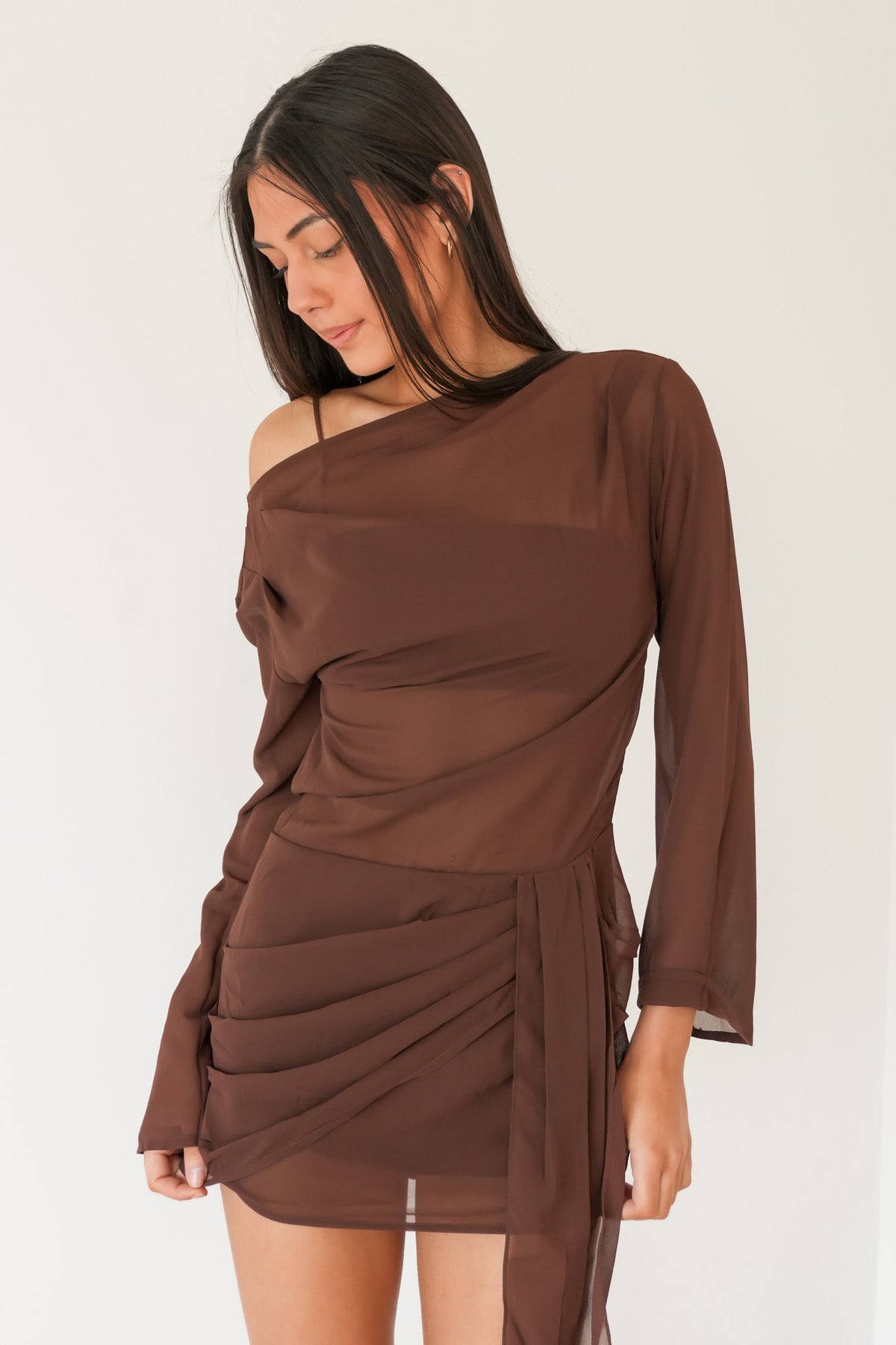 Jacob Minikleid Schokoladenbraun – Farbe Schokoladenbraun