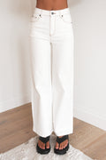 Jacqui Wide Leg Jeans Vintage-Weiß – Farbe Vintage-Weiß