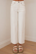 Jacqui Wide Leg Petite Jeans Vintage-Weiß – Farbe Vintage-Weiß
